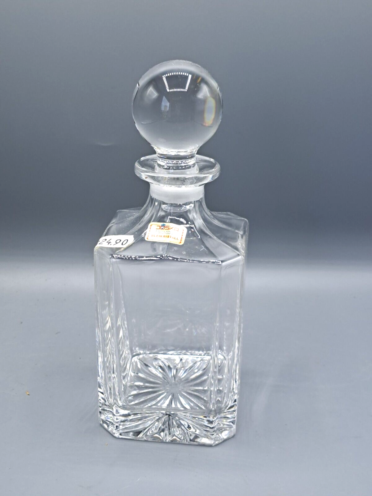 Joska Waldglashütte, Bleikristall Schnapsflasche, 20cm Hoch